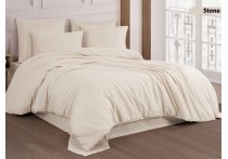 Постельное белье сатин страйп Cotton Shine - Stone (Turkey), полуторный